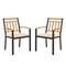 Costway Patio Dining Chairs Set of 2/4 Metal Outdoor Chairs with Removable Padded Cushions